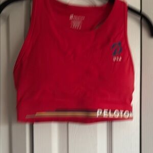 Peloton Red Sports Bra and Legging Set